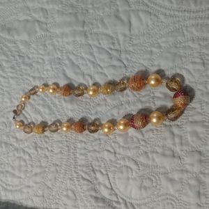 Express necklace pearl cloth 11 1/2" long